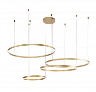 Подвесной светильник 1780*800*140/1240 мм, 4*LED 218W 3000-5700K золото Indigo Galass V000015L, 14001/4P Gold