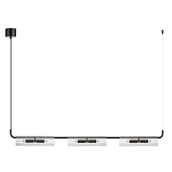 Подвесной светильник 7*115*120 см, 6*G9 Lumion TORONTO 6561/6 черный, прозрачный