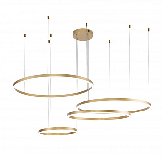 Подвесной светильник 1780*800*140/1240 мм, 4*LED 218W 3000-5700K золото Indigo Galass V000015L, 14001/4P Gold