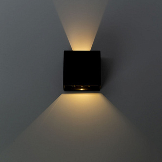 Уличный настенный светодиодный светильник Arte Lamp Algol A1445AL-1BK, 4W LED, 3000K, черный