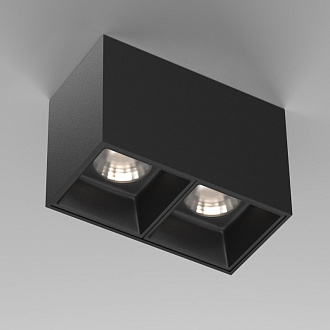 Потолочный светильник 14,5*7,5*9,5 см, LED*24W, 4000 К, Alfa LED C065CL-02-L12W4K-B Maytoni Ceiling & Wall, Черный