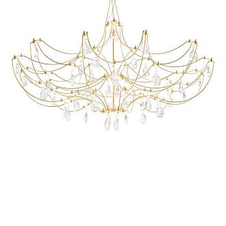 Подвесной светильник *90*90-150 см, *LED*25W, Freya Amela FR6138PL-L30BS, Латунь