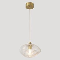 Подвесной светильник 15 см, Crystal Lux FORMLESS SP1 TRANSPARENT, золото