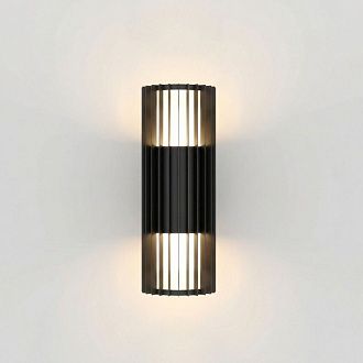Уличный настенный светильник Entero (35189/W) 3000K черный 35189/W черный Elektrostandard  4690389219344, a072082