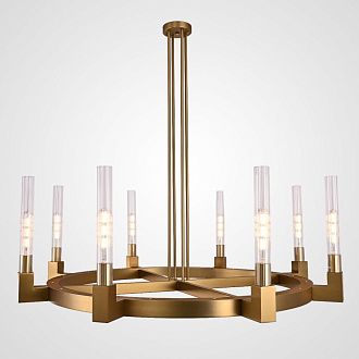 Люстра на штанге CANELLE Round Chandelier 8 Modern Brass 121*21*21 см, 8*E27*60W, ImperiumLoft 40.1550, Латунь