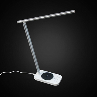 Настольный светильник светодиодный с USB+Qi Citilux Ньютон CL803051, белый с серебром