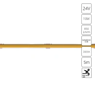 A2432005-01-3K Светодиодная лента 24В 10Вт/м 850Лм/м 3000К 90+ 5мм COB 320шт/м 5м IP20 Arte Lamp Lane