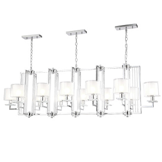 Люстра  Crystal Lux NICOLAS SP12 L1600 NICKEL/WHITE