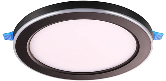 Светильник 17 см, 12W+4W, 4000K, Novotech Span 359015, черный, вр 6-16 см