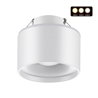 Встраиваемый LED светильник Novotech Giro 358961, 12W вниз + 3W вверх,, вр 5,5 см
