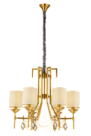 Люстра Ø680 x H600(1150), мм, 6*40W (240W), BRASS(Латунь) NewRgy 8697/6LT BRASS