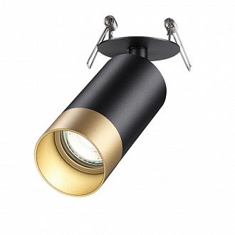 Светильник 6 см, Novotech Slim 370875, черный-золото, вр 5,5 см