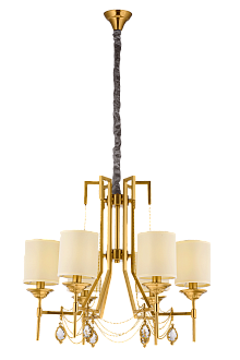 Люстра Ø680 x H600(1150), мм, 6*40W (240W), BRASS(Латунь) NewRgy 8697/6LT BRASS