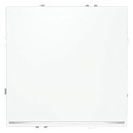 Выключатель встраиваемый Voltum S70 одноклавишный с подсветкой 10А, белый матовый пластик Soft touch VLS010202