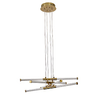 Подвесная люстра 60 см, 32W, 4000K, F-Promo Vigas 4469-4P, латунь