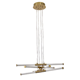 Подвесная люстра 60 см, 32W, 4000K, F-Promo Vigas 4469-4P, латунь