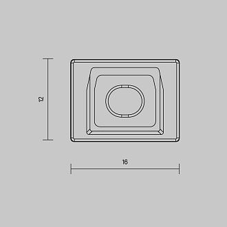 Комплект заглушек (для профиля 16×12) 10 шт., ALM-005-W-EC 642023, 1*2*1 см, Maytoni Led Strip 642023, Белый