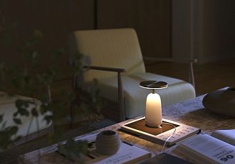 Настольная лампа *20*-13 см, *LED*6W, 3000K, Maytoni Umbra MOD522TL-L6BG3K, Бежевый