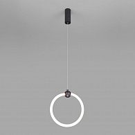 Подвесной светодиодный светильник 30 см 4200K 15W Eurosvet  Rim 90166/1 черный