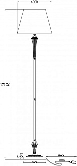 Торшер Arte Lamp Gracie A7301PN-1PB, полированная медь