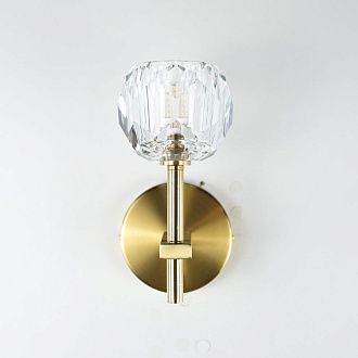Бра Boule de Cristal Single Sconce Brass 22*11*22 см, 1*G9*40W, ImperiumLoft 44.234, Латунь