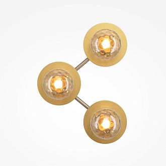 Бра 24,5*11,5*33 см, LED, 3000К, Maytoni Ambre MOD331WL-L6BS3K латунный