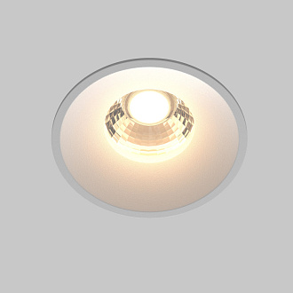 Встраиваемый светильник 8*8*6 см, LED, 12W, 3000К, Maytoni Technical ROUND DL058-12W3K-W белый, вр 7,5 см