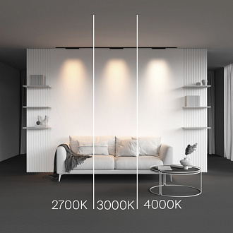 Трековый магнитный светильник 34 см, 15W, 3000K, Maytoni Points TR193-1-15W3K-M-B, черный