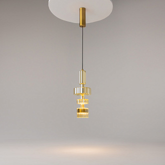 Подвесной светильник 15*15*360 см LED, 12W, 3000К, Maytoni LEVEL MOD253PL-L18BS3K3 латунный