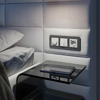 W1171701 Розетка с заземлением, шторками и USB тип A+C, белый Werkel, 4690389176418