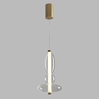 Светильник 18 см, 10W, 3000K, Crystal Lux QUASAR SP10W LED TRANSPARENT, золото