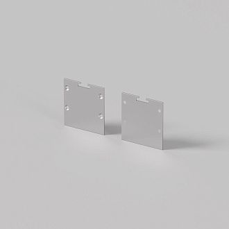 Комплект заглушек (для профиля 35×35) 2 шт., ALM-35-S-EC 642037, *4*4 см, Maytoni Led Strip 642037, Серебро