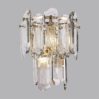Бра 25**29 см, E14 2*2*40W,  К, Odeon Light Bullon 5069/2W, золото/прозрачный
