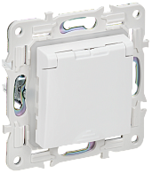 SKANDY Розетка з/к/ш кр. 16А IP44 SK-R11W арк. бел. IEK, SK-R16-16-44-K01