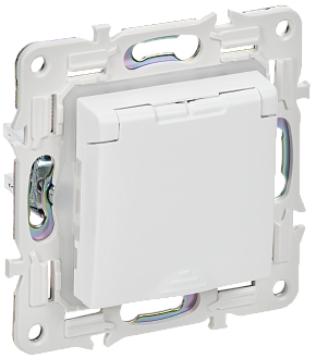 SKANDY Розетка з/к/ш кр. 16А IP44 SK-R11W арк. бел. IEK, SK-R16-16-44-K01