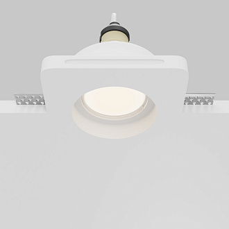 Встраиваемый светильник Downlight 10*15,2*3,9 см, GU10 10W Maytoni Technical Gyps Modern DL002-GU10-01-W белый, вр 10,6*10,6 см