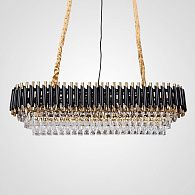 Подвесная люстра Empire Black Rectangular Chandelier Crystal 100*30*32 см, 6*E14*40W, ImperiumLoft 40.2893, Золотистый