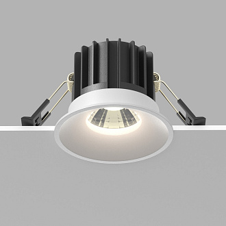 Встраиваемый светильник 8*8*6 см, LED, 12W, 4000К, Maytoni Technical ROUND DL058-12W4K-W белый
