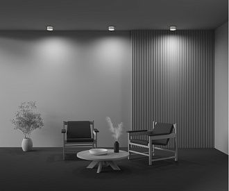 Накладной светильник 12*12*6 см,  LED, 12W, 3000К, Maytoni Technical Zon C032CL-12W2.7K-RD-W белый