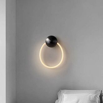 Бра *40-40 см, 1*LED*24W, 3000K, Lightera Tura LE103W-43BA STEEL, Черный