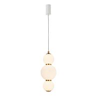 Подвес 13*44-205 см, 1*LED, 7W, 3000K, F-Promo Kiran 4613-1P, белый