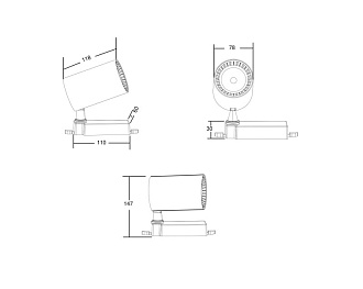 Трековый светильник Maytoni LED Vuoro TR029-3-10W3K-W, 10W LED, 3000K, белый