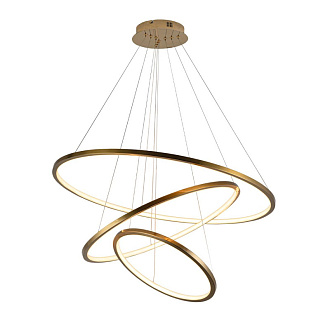 Подвесной светодиодный светильник Loft IT Ring 10015/3, 54W LED, 3000K, диаметр 80 см, золото