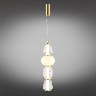 Подвесной светильник 17*100-190 см, 1*LED, 29W, 3000K, Aployt Simonet APL.318.16.29, латунный