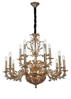 Люстра *83*137,5 см, 18*E14*40W, Lucia Tucci Firenze FIRENZE 1780.15.3 antique gold, золотой