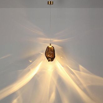 Подвесной светильник 14*21*250- см, 1*LED*4W, 3000K, Odeon Light Gemme 7112/4LA, коричневый
