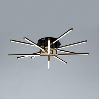 Светильник 100 см, 130W, 3000-6000K, Arte Lamp FERNANDO A2199PL-6BK, черный-золото