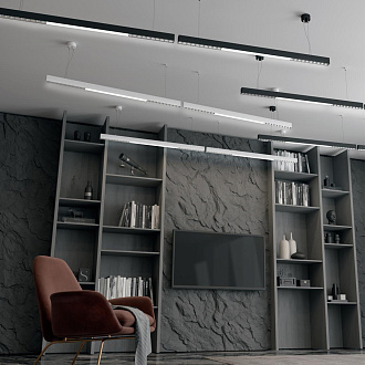 Светодиодный светильник 120 см, 40W, 4000K, Novotech Iter 358870, черный