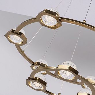 Подвесная люстра WALSH L10 70*70*150 см, 10*LED*5W, 3000K, ImperiumLoft 195470-23, Латунь