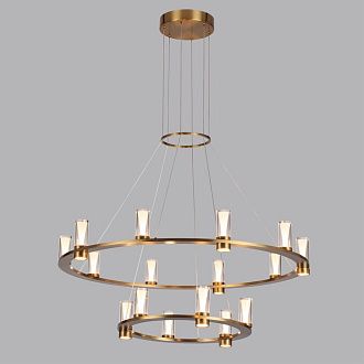 Подвесной светильник *5*200- см, 16*LED*93W, 3000K, Odeon Light Defance 7144/110L, бронзовый